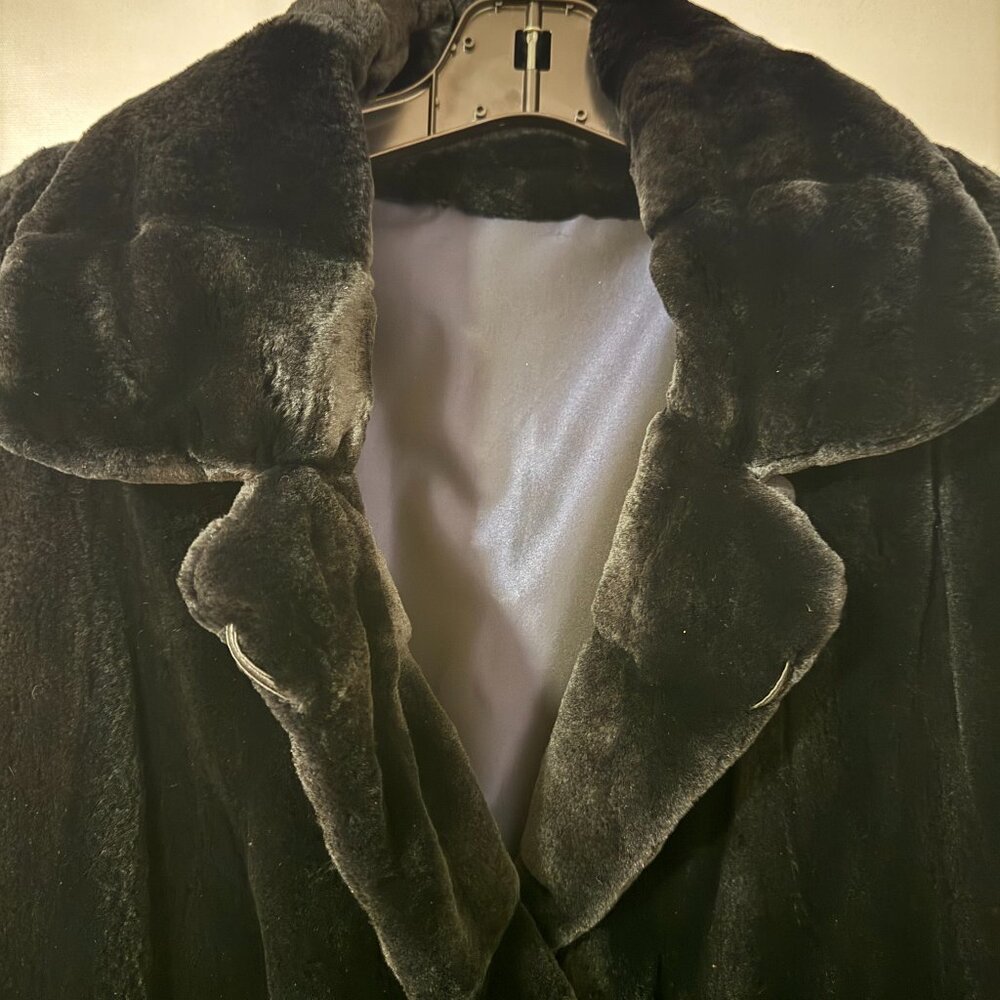 Peter Duffy Furs Blue Sheared Mink Reversable Raincoat